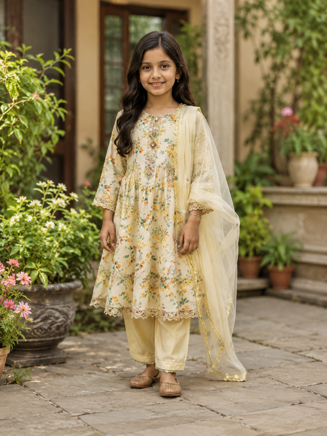 Ivory Floral Traditiona