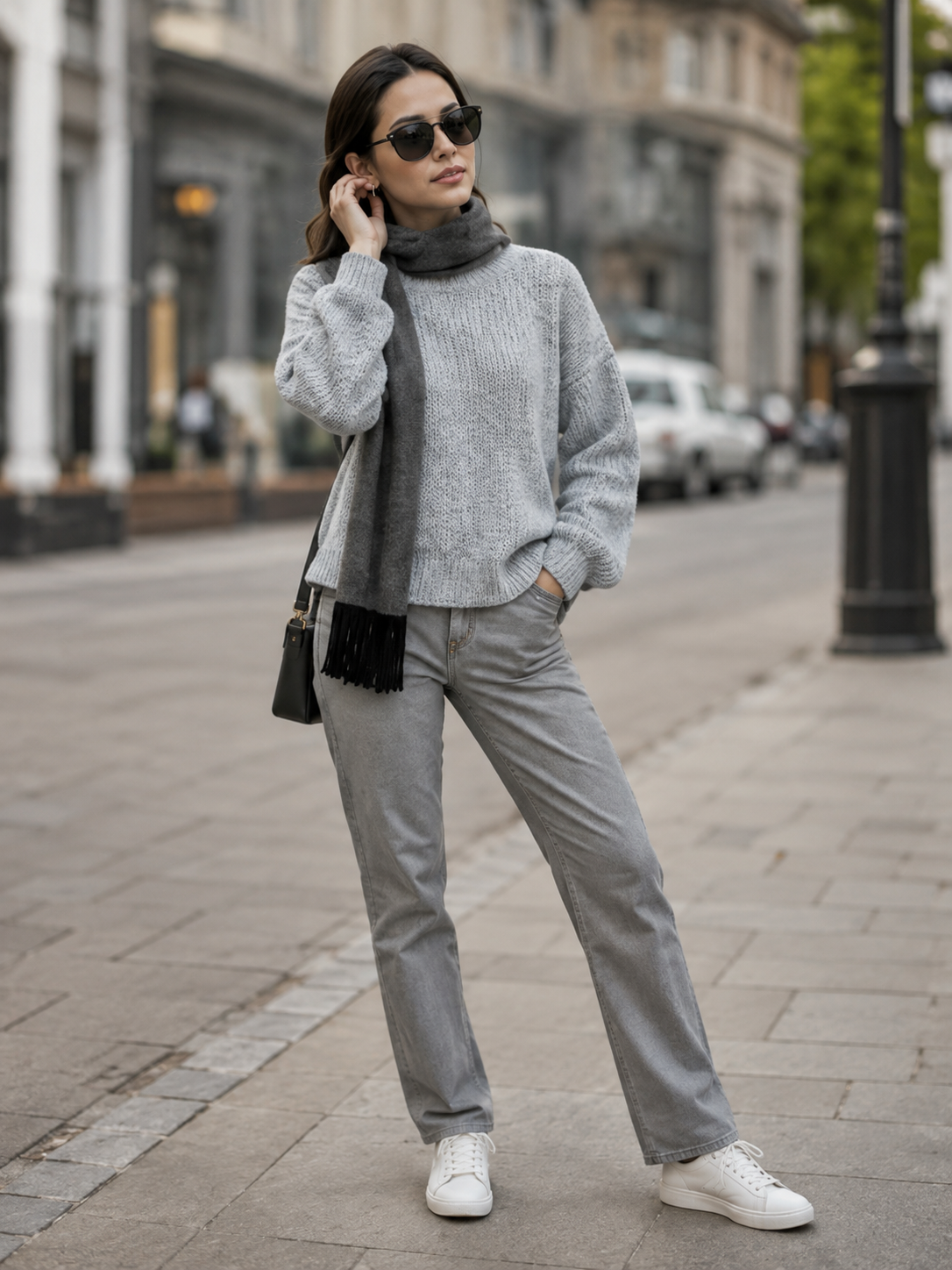 Grey Knit Sweater